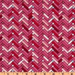   Basketweave Stripe Pink Fabric By The Yard Arts, Crafts & Sewing