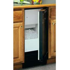  Marvel Clear Ice Machine   Black Cabinet W/ Solid Overlay 
