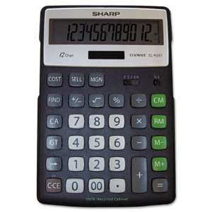  Sharp EL R297BBK Recycled Series Calculator w/Kick stand 