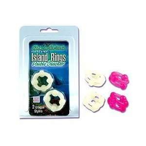  Silicone Island Rings Double Stacker   Color   Pink 