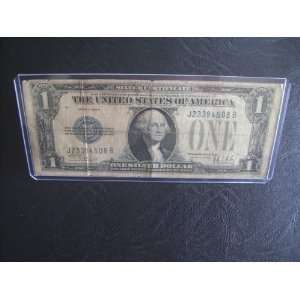 1928 B $1 Funnyback Silver Certificate Blue Seal J 23384508 B Old 