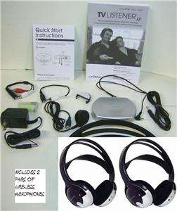 PAIR Wireless Headphones New Infrared System TV Music  