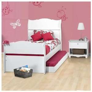   Nexera Dixie Twin Trundle Sleigh Bedroom Set in White
