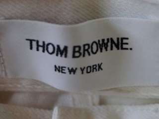 New THOM BROWNE White JEANS Sz.1 made in USA  