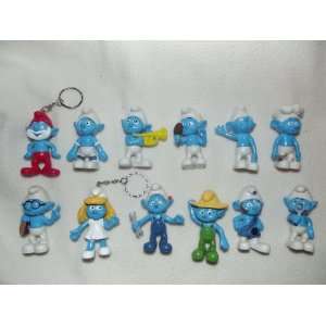 2011 THE SMURFS MOVIE 2.5 INCH FIGURINES SET OF 12 FIGURES INCLUDING 