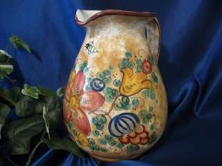 DERUTA ITALY Italian Pottery TUSCAN FRUIT & BUMBLE BEES Large 1.5 