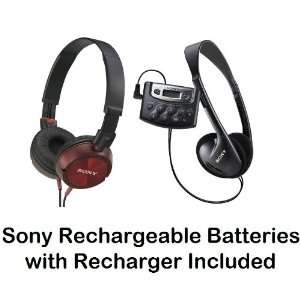   Headphones, Pressure Relieving Studio Monitor Headphones (Red) & Sony