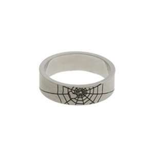  316L stainless steel ring with matte polish and laser cut 