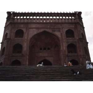  Stone Staircase Leading to Arched Entrance of Building in 