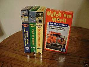 Lot of 4 Watchem Work VHS Videos FUN  