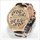 guess ladies animal print crystal watch 85089l1 one day shipping