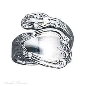  Sterling Silver Antiqued Spoon Ring Size 9 Jewelry