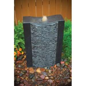  Grooved Black Stone Water Fountain by Aquascape