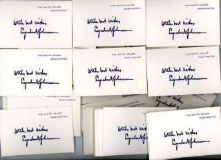 47 Official White House Cards [Sgd] Lyndon Johnson  
