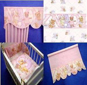   Set, Curtains, Wallpaper, Window Blind Teddies Nursery Range  