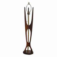   teak sculpture 1950s vintage wooden mid century modern lamp the lamp