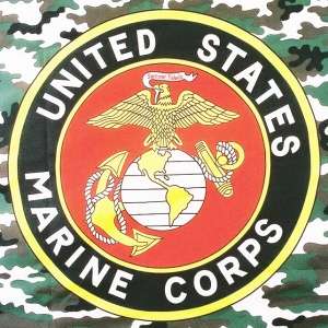 USMC Marine Corps Flag Caouflage w Emblem Crest Eagle Globe Anchor 