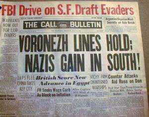 10 World War II newspapers 1939 1945 w LARGE HEADLINES  
