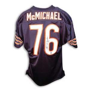  Autographed Chicago Bears Navy Blue Throwback Jersey 