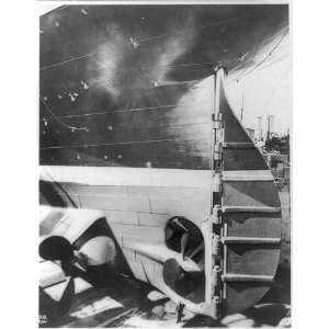  Photo View of the stern and rudder of the TITANIC in 