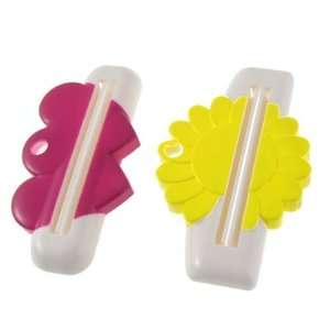  Heart Yellow Flower Shape Toothpaste Squeezer 2 Pcs