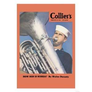  Navy Tuba Player Giclee Poster Print, 18x24