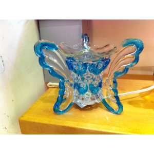   Smile case blue butterfly Glass Electric Oil Burner