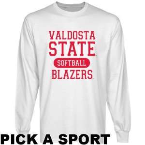 Valdosta State Blazers White Custom Sport Long Sleeve T shirt (X Large 