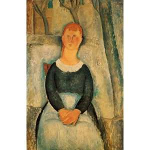 Oil Painting The Pretty Vegetable Vendor Amedeo Modigliani Hand Pain