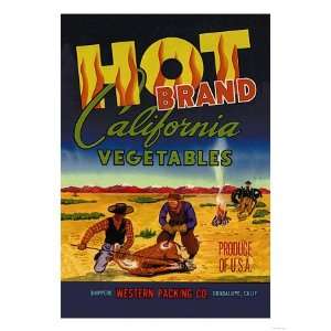  Hot Brand California Vegetables Giclee Poster Print, 18x24 