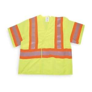  Safety Vests, CoolDry Vest,Polyester,Class 3,Lime,2XL 