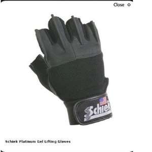 Schiek Sports H 530 Platinum Gel Lifting Gloves in Black Size M (8 