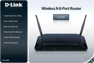 D Link DIR 632 Wireless N 8 Port Router Electronics