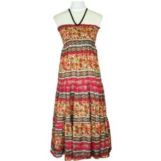   & Brown Floral Paisley Boho Indie Print Maxi Dress by Annabelle