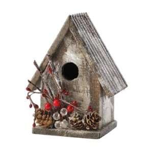  Wood Rustic Winter Storybook Cottage Birdhouse Decor